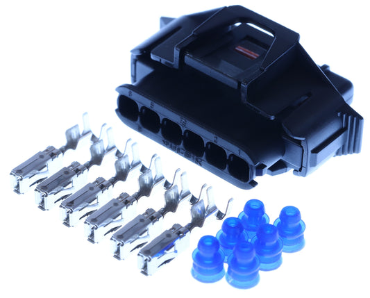 Connector weiblich 6 polig mit Einzeladerabdichtungen & Crimpverbinder CSF12714