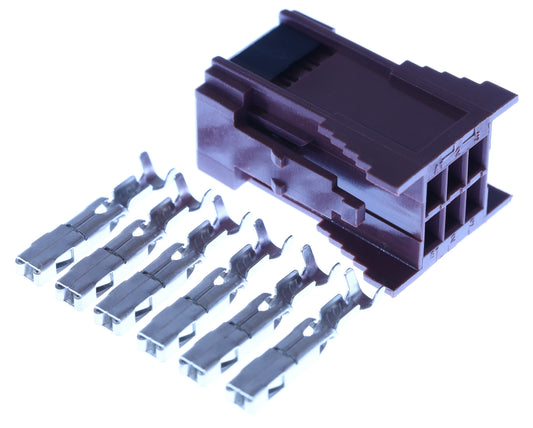 Connector weiblich 6 polig mit Crimpverbinder CSF12721