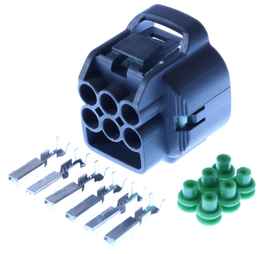 Connector weiblich 6 polig mit Einzeladerabdichtungen & Crimpverbinder CSF12722
