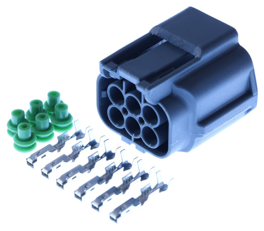 Connector weiblich 6 polig mit Einzeladerabdichtungen & Crimpverbinder CSF12724
