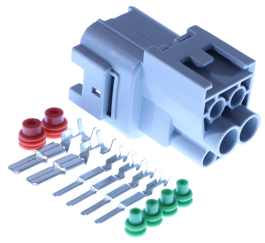 Connector weiblich 6 polig mit Einzeladerabdichtungen & Crimpverbinder CSF12726