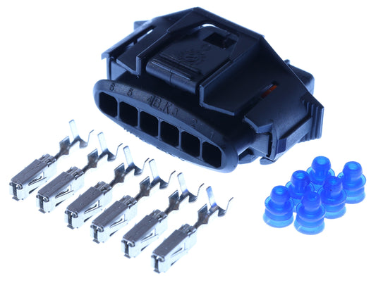 Connector weiblich 6 polig mit Einzeladerabdichtungen & Crimpverbinder CSF12727
