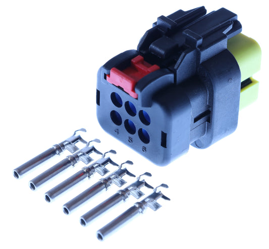 Connector weiblich 6 polig mit Crimpverbinder CSF12741