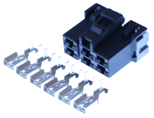 Connector weiblich 6 polig mit Crimpverbinder CSF12764
