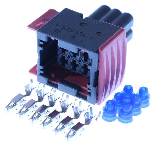 Connector weiblich 6 polig mit Einzeladerabdichtungen & Crimpverbinder CSF12799