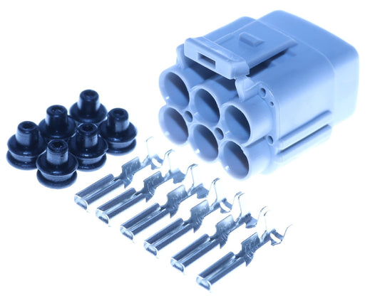 Connector weiblich 6 polig mit Einzeladerabdichtungen & Crimpverbinder CSF12914