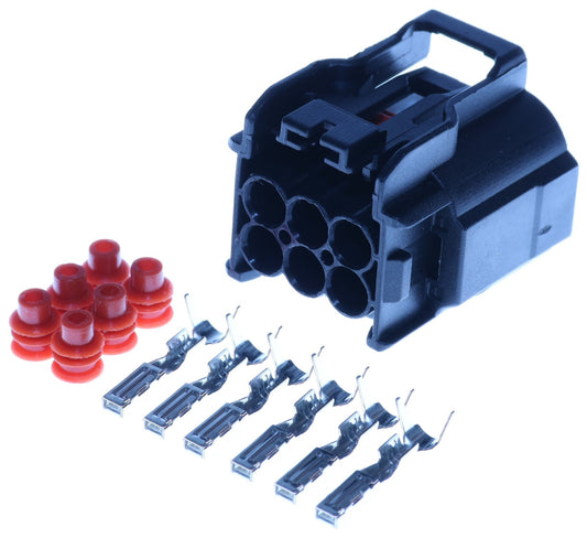 Connector weiblich 6 polig mit Einzeladerabdichtungen & Crimpverbinder CSF13007