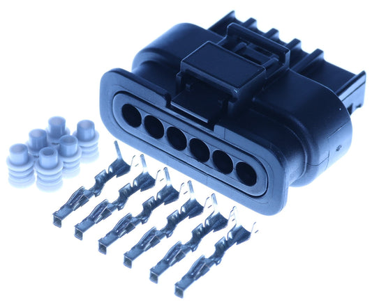 Connector weiblich 6 polig mit Einzeladerabdichtungen & Crimpverbinder CSF13008