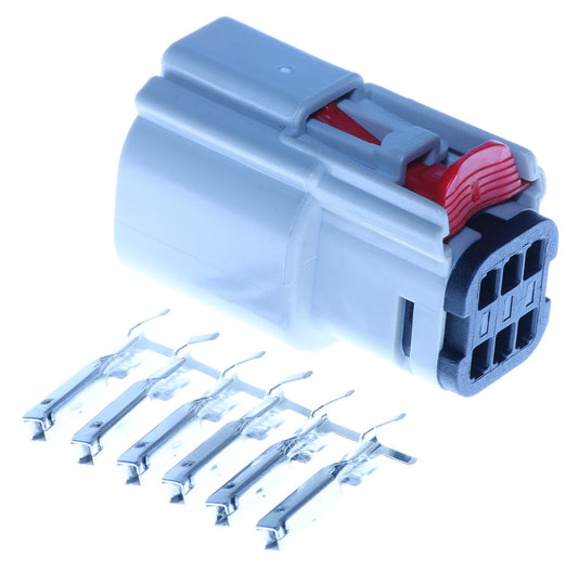 Connector weiblich 6 polig mit Crimpverbinder CSF13012
