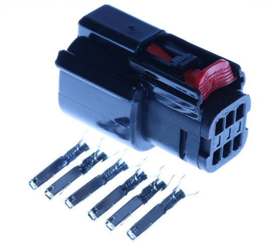 Connector weiblich 6 polig mit Crimpverbinder CSF13013