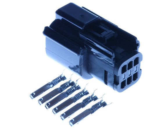Connector weiblich 6 polig mit Crimpverbinder CSF13014