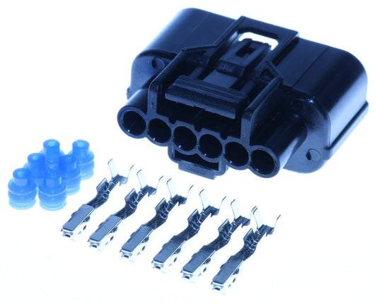 Connector weiblich 6 polig mit Einzeladerabdichtungen & Crimpverbinder CSF13016