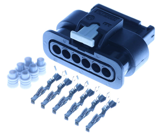 Connector weiblich 6 polig mit Einzeladerabdichtungen & Crimpverbinder CSF13023