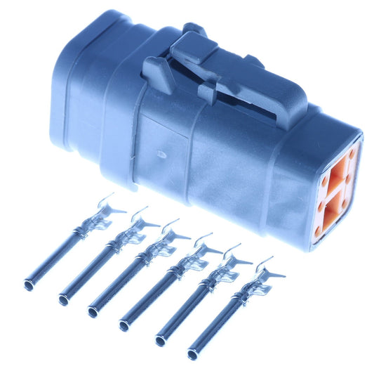 Connector weiblich 6 polig mit Crimpverbinder CSF13025