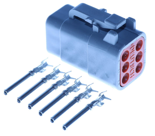 Connector weiblich 6 polig mit Crimpverbinder CSF13026