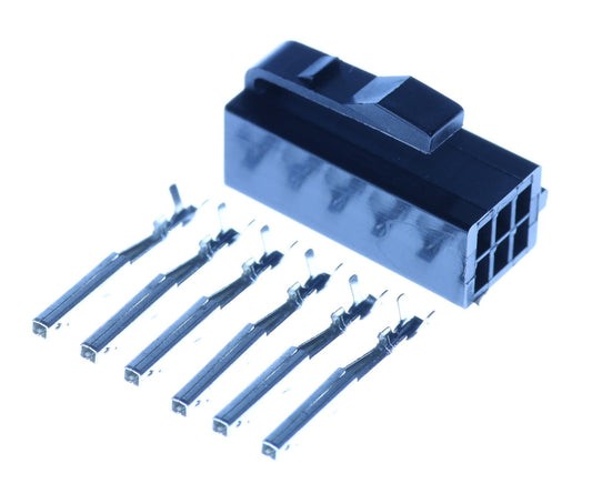 Connector weiblich 6 polig mit Crimpverbinder CSF13039