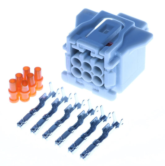 Connector weiblich 6 polig mit Einzeladerabdichtungen & Crimpverbinder CSF13046
