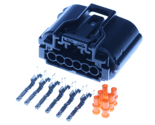 Connector weiblich 6 polig mit Einzeladerabdichtungen & Crimpverbinder CSF13058