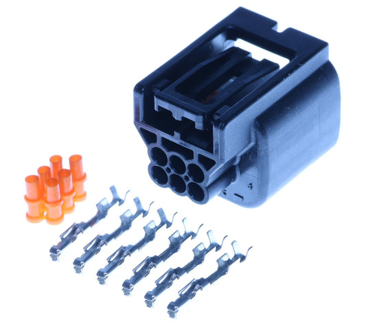 Connector weiblich 6 polig mit Einzeladerabdichtungen & Crimpverbinder CSF13062