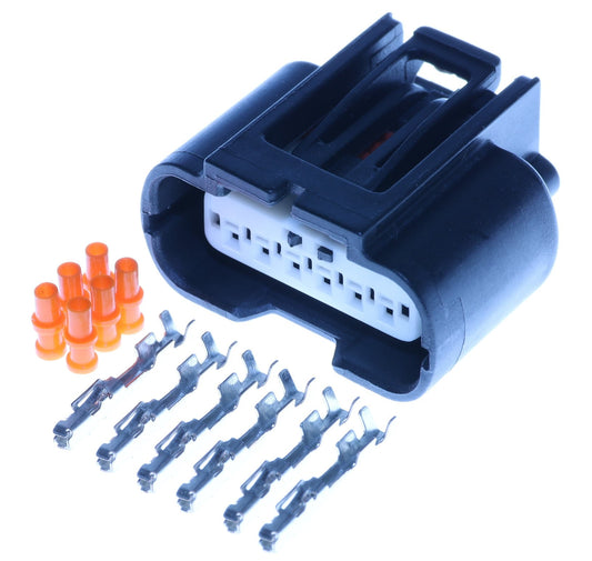 Connector weiblich 6 polig mit Einzeladerabdichtungen & Crimpverbinder CSF13064