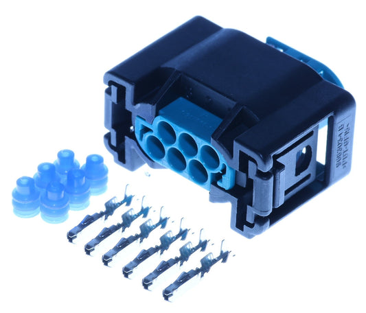 Connector weiblich 6 polig mit Einzeladerabdichtungen & Crimpverbinder CSF13067