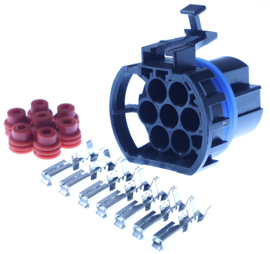 Connector weiblich 7 polig mit Einzeladerabdichtungen & Crimpverbinder CSF13138
