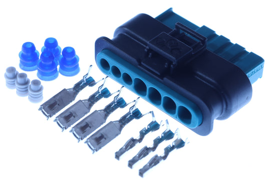 Connector weiblich 7 polig mit Einzeladerabdichtungen & Crimpverbinder CSF13141