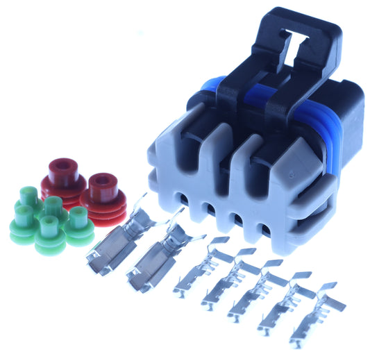 Connector weiblich 7 polig mit Einzeladerabdichtungen & Crimpverbinder CSF13161