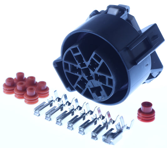 Connector weiblich 7 polig mit Einzeladerabdichtungen & Crimpverbinder CSF13164