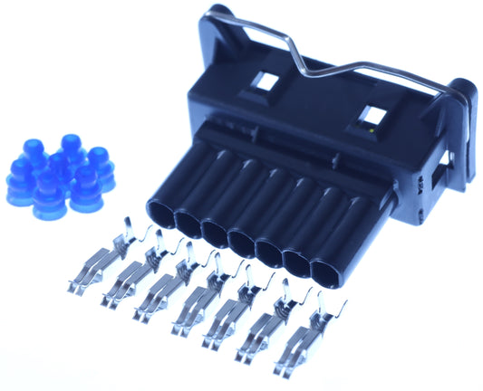 Connector weiblich 7 polig mit Einzeladerabdichtungen & Crimpverbinder CSF13177