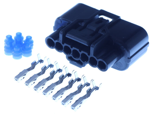 Connector weiblich 7 polig mit Einzeladerabdichtungen & Crimpverbinder CSF13182