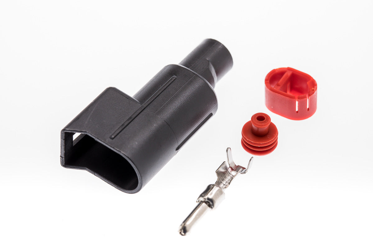 Connector  männlich  1 polig mit Einzeladerabdichtung  & Crimpverbinder CSM10119