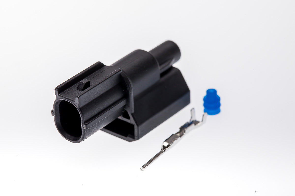 Connector  männlich  1 polig mit Einzeladerabdichtung  & Crimpverbinder CSM10156