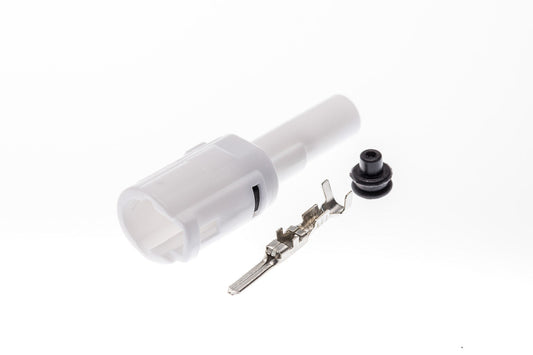 Connector  männlich  1 polig mit Einzeladerabdichtung  & Crimpverbinder CSM10181