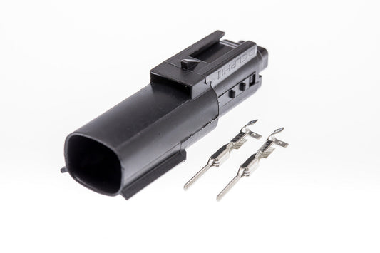 Connector  männlich  2 polig mit Crimpverbinder CSM10195
