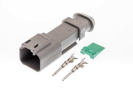 Connector  männlich  2 polig mit Crimpverbinder CSM10205