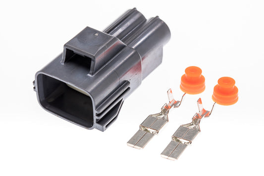 Connector  männlich  2 polig mit Einzeladerabdichtungen & Crimpverbinder CSM10225