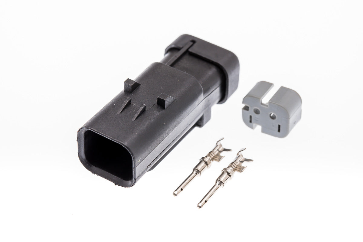 Connector  männlich  2 polig mit Crimpverbinder CSM10250
