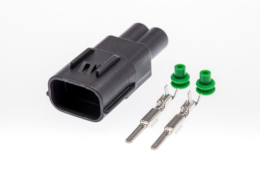 Connector  männlich  2 polig mit Einzeladerabdichtungen & Crimpverbinder CSM10287
