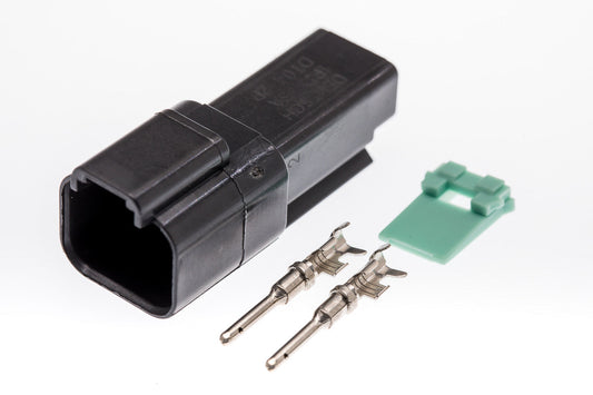 Connector  männlich  2 polig mit Crimpverbinder CSM10350