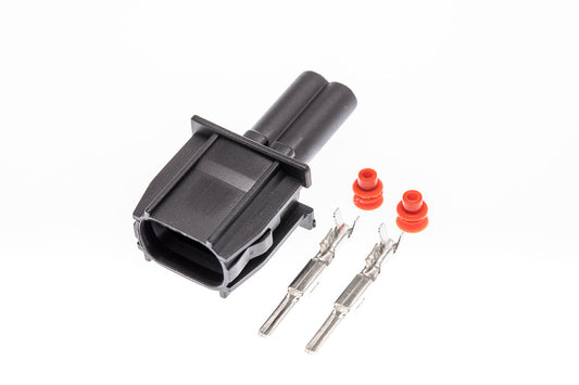 Connector  männlich  2 polig mit Einzeladerabdichtungen & Crimpverbinder CSM10365