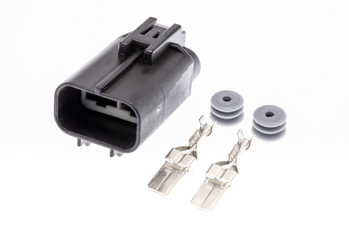 Connector  männlich  2 polig mit Einzeladerabdichtungen & Crimpverbinder CSM10395