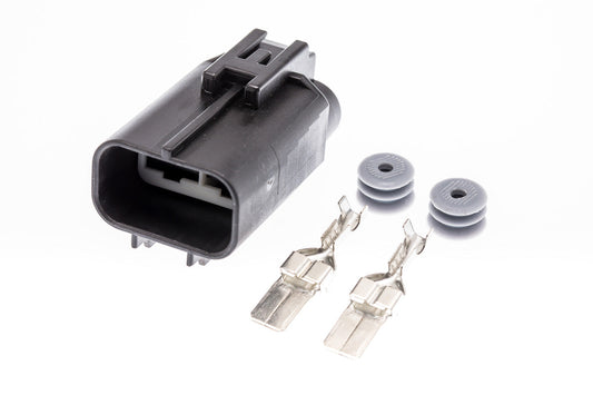 Connector  männlich  2 polig mit Einzeladerabdichtungen & Crimpverbinder CSM10395