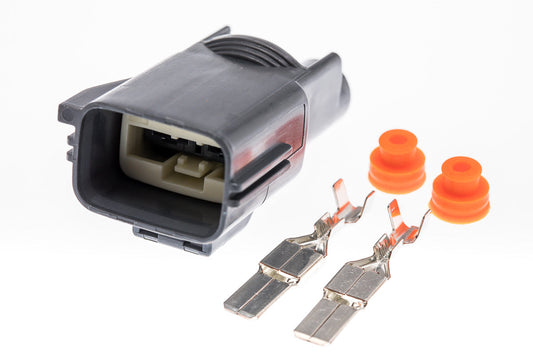 Connector  männlich  2 polig mit Einzeladerabdichtungen & Crimpverbinder CSM10406