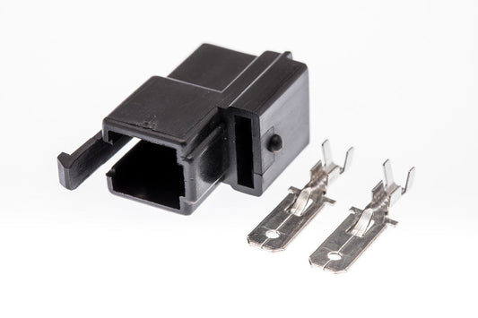 Connector  männlich  2 polig mit Crimpverbinder CSM10444