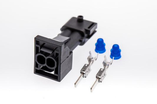 Connector  männlich  2 polig mit Einzeladerabdichtungen & Crimpverbinder CSM10524
