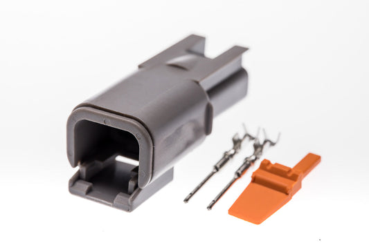Connector  männlich  2 polig mit Crimpverbinder CSM10537