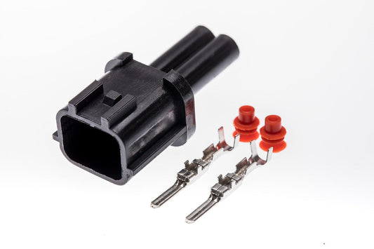 Connector  männlich  2 polig mit Einzeladerabdichtungen & Crimpverbinder CSM10567