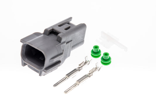 Connector  männlich  2 polig mit Einzeladerabdichtungen & Crimpverbinder CSM10582