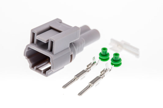 Connector  männlich  2 polig mit Einzeladerabdichtungen & Crimpverbinder CSM10600
